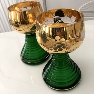 Antique German Roëhmer Wine glasses